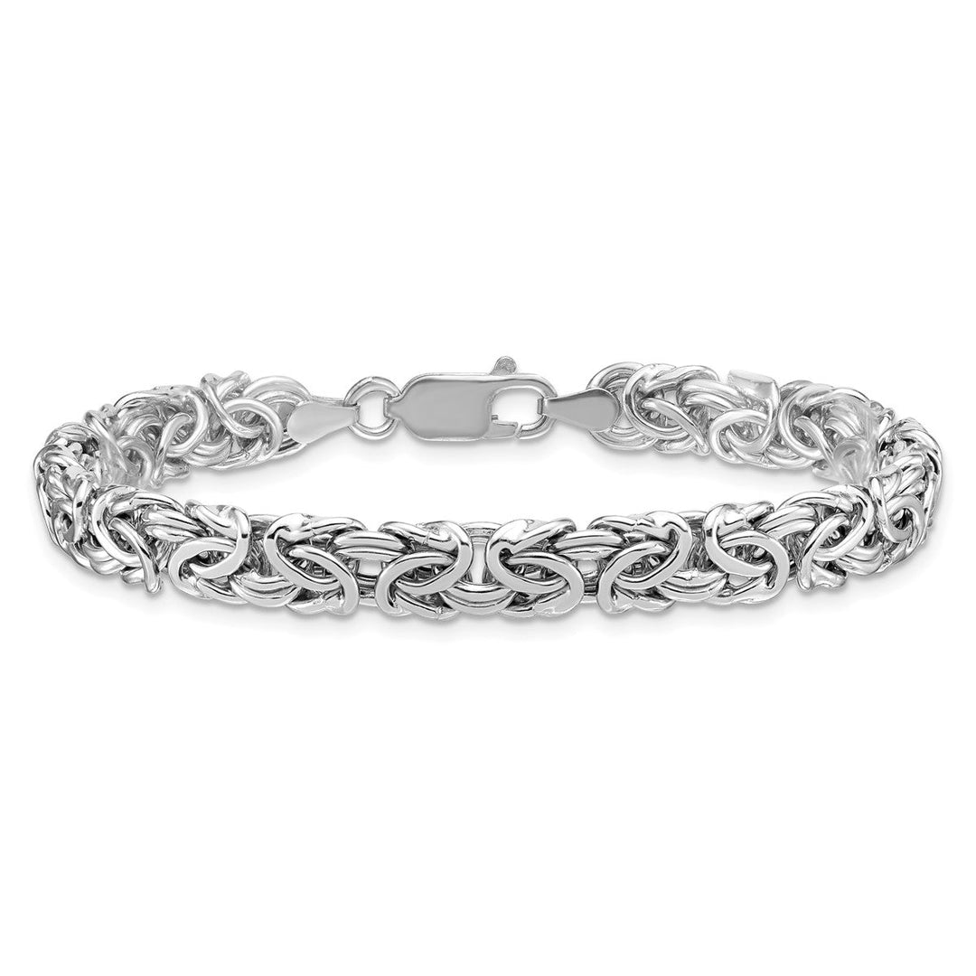Sterling Silver 7.5mm Byzantine Bracelet, 7.5