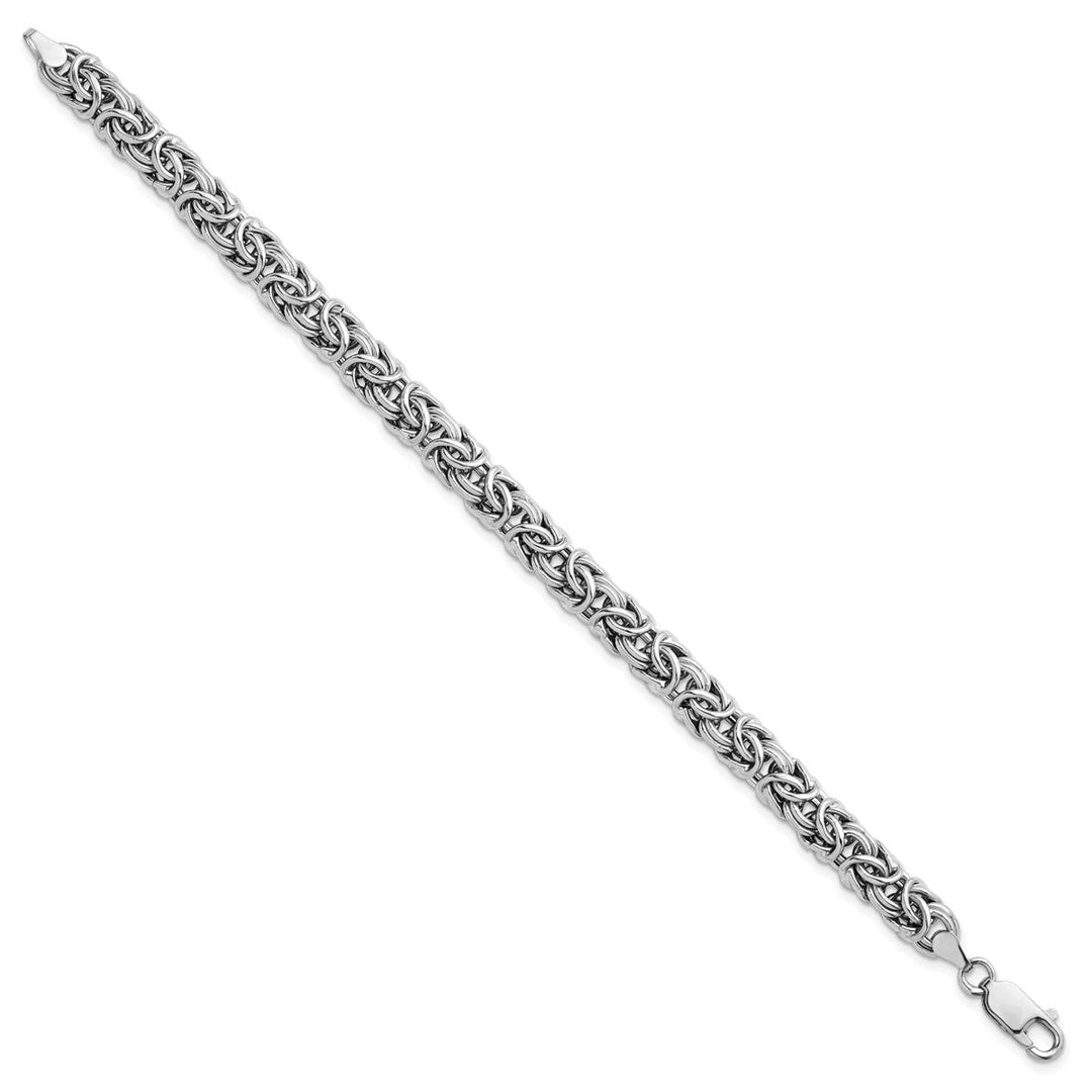Sterling Silver 7.5mm Byzantine Bracelet, 7.5