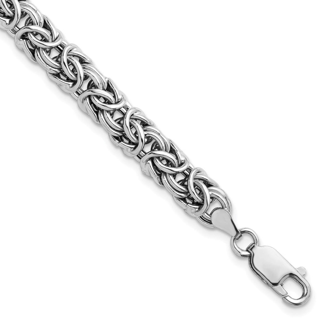 Sterling Silver 7.5mm Byzantine Bracelet, 7.5"