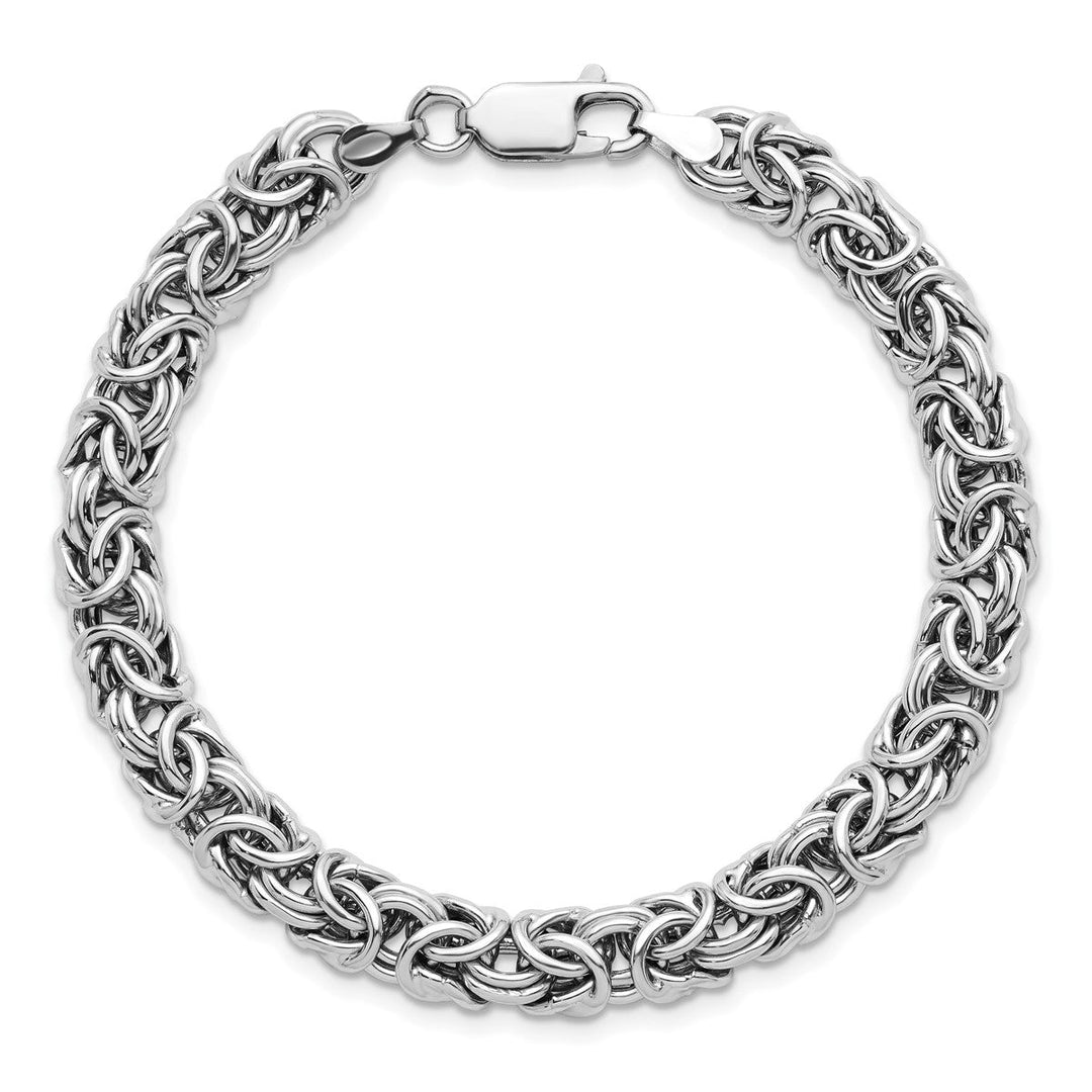 Sterling Silver 7.5mm Byzantine Bracelet, 7.5