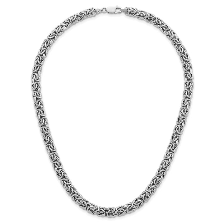 Sterling Silver 7.5mm Byzantine Necklace, 18" - Necklace - Design Jewellers Edmonton