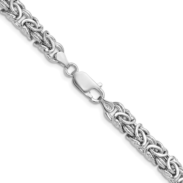 Sterling Silver 7.5mm Byzantine Necklace, 18" - Necklace - Design Jewellers Edmonton