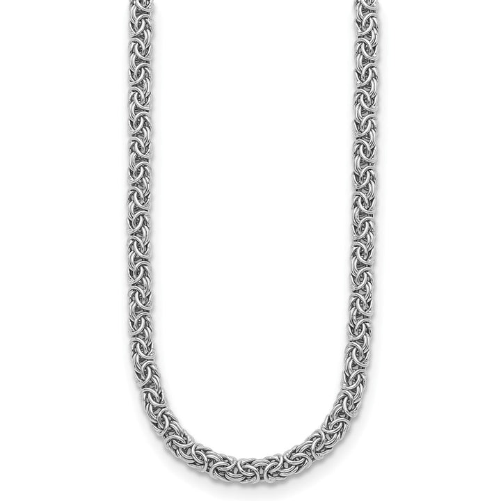 Sterling Silver 7.5mm Byzantine Necklace, 18" - Necklace - Design Jewellers Edmonton