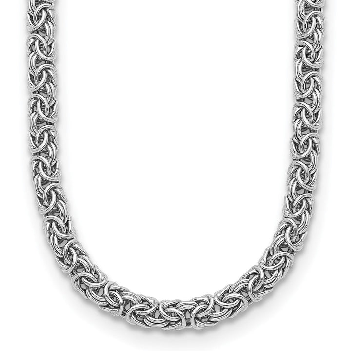 Sterling Silver 7.5mm Byzantine Necklace, 18" - Necklace - Design Jewellers Edmonton