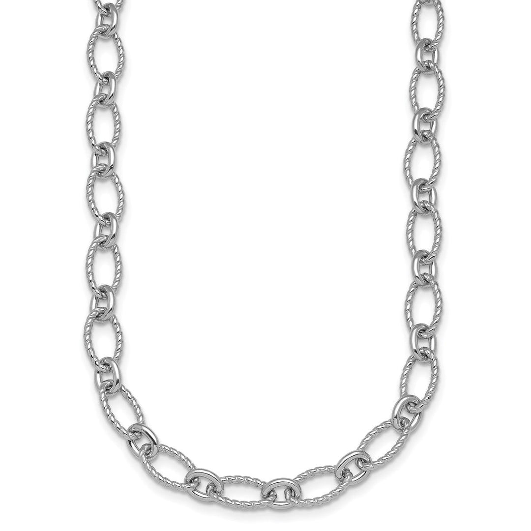 Sterling Silver 7.5mm Open Link Chain, 18"