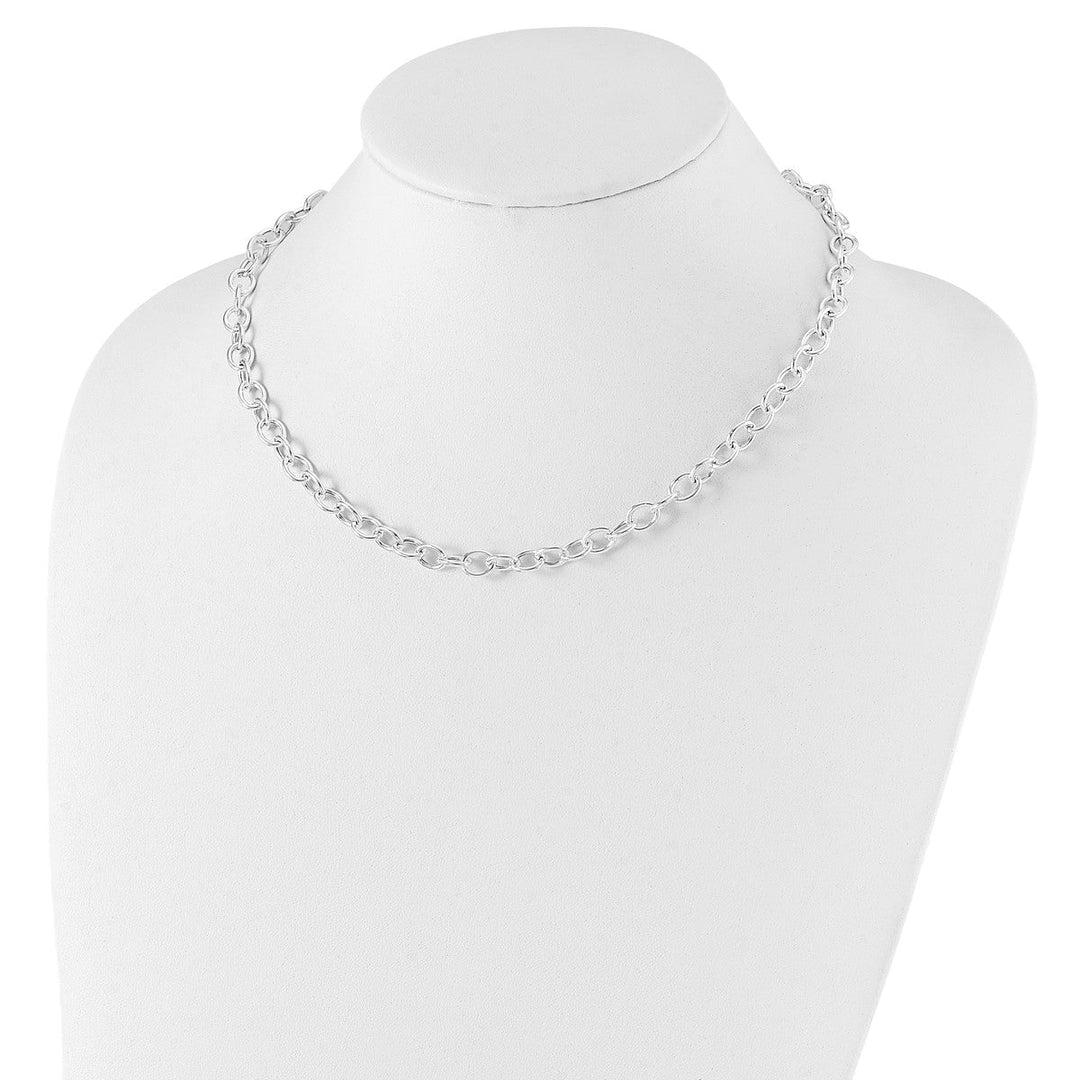 Sterling Silver 7mm Cable Necklace, 18