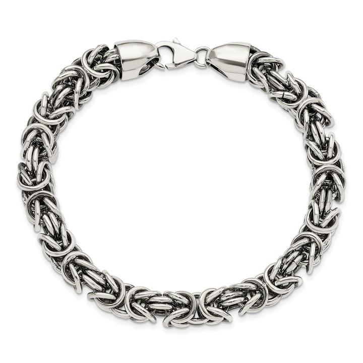 Sterling Silver 8.4mm Byzantine Bracelet, 8.5" - Bracelet - Design Jewellers Edmonton