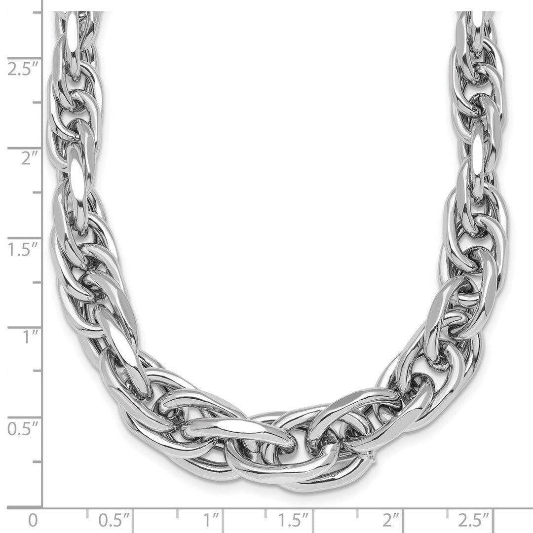 Sterling Silver 8.6 to 12.5 mm (tapered) Fancy Necklace, 18