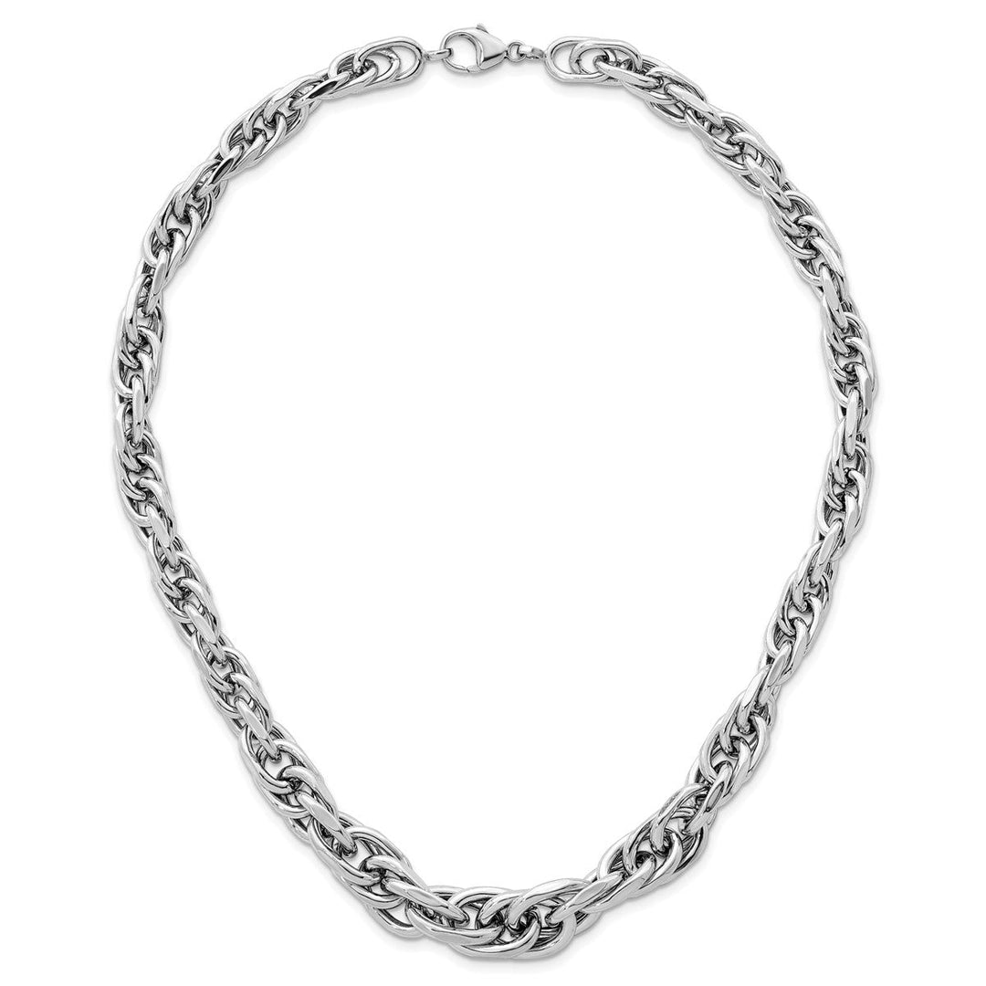 Sterling Silver 8.6 to 12.5 mm (tapered) Fancy Necklace, 18