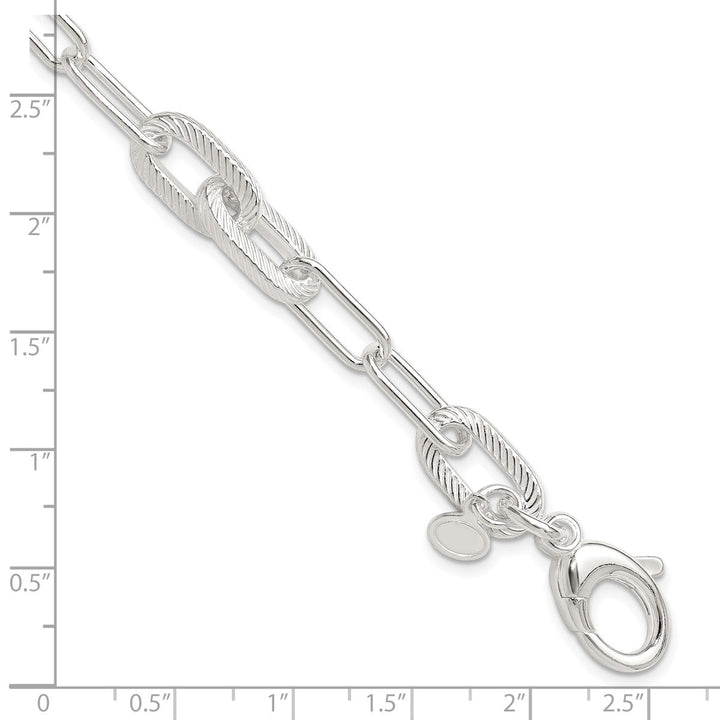 Sterling Silver 8.6mm Paperclip Bracelet, 7.5" - Bracelet - Design Jewellers Edmonton