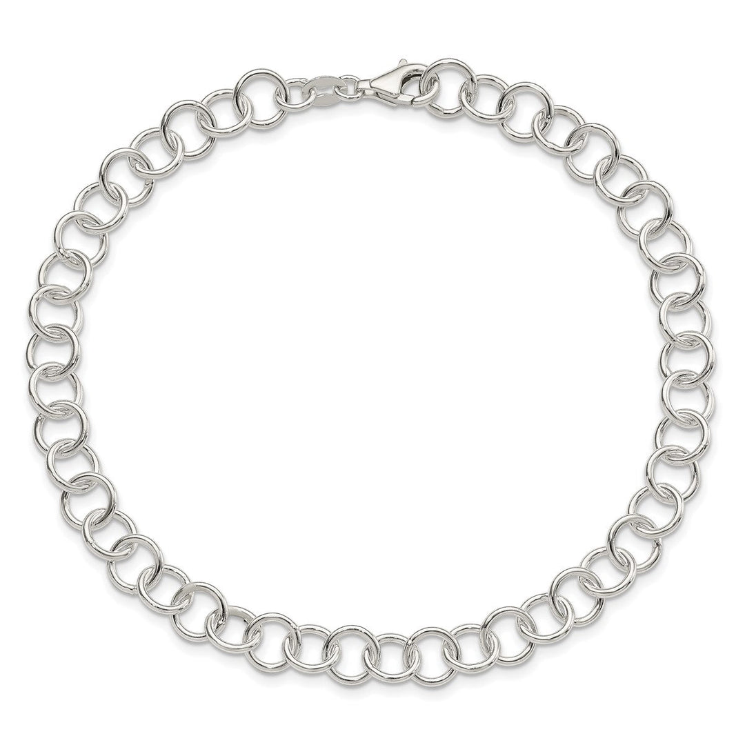Sterling Silver 8mm Cable Anklet, 10