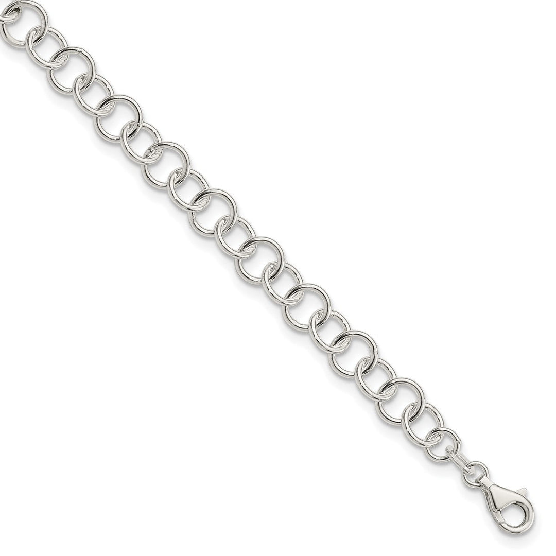 Sterling Silver 8mm Cable Anklet, 10"