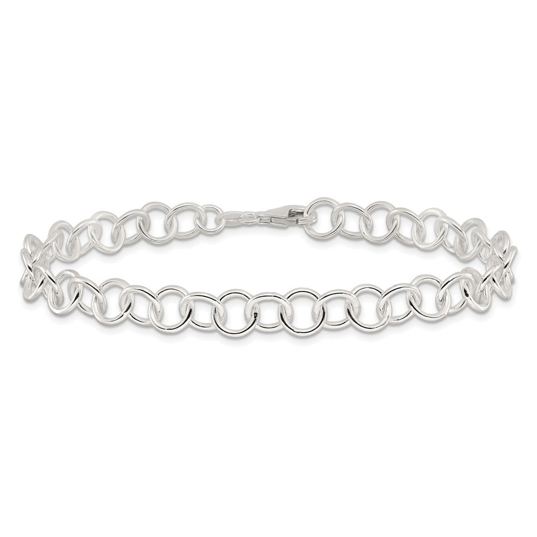 Sterling Silver 8mm Cable Anklet, 10