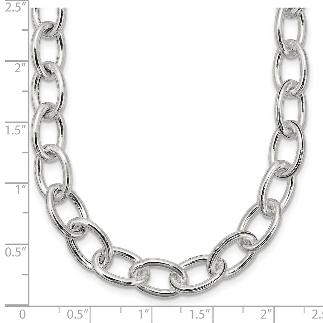 Sterling Silver 8mm Cable Necklace, 18