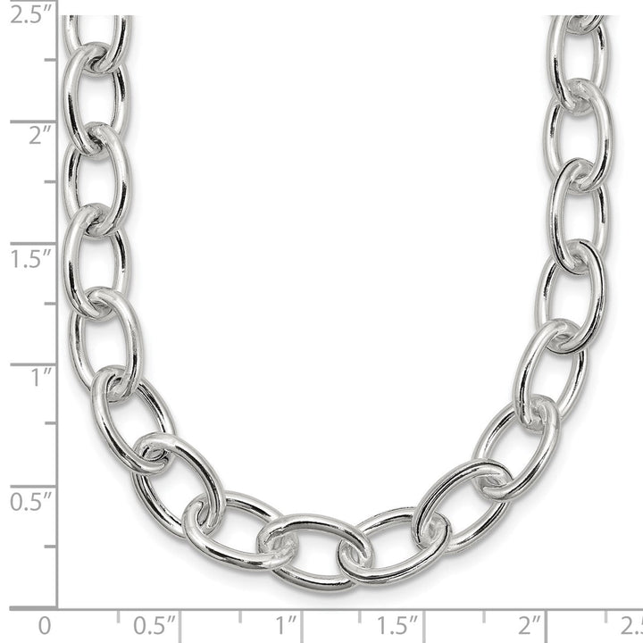 Sterling Silver 8mm Cable Necklace, 18" - Necklace - Design Jewellers Edmonton