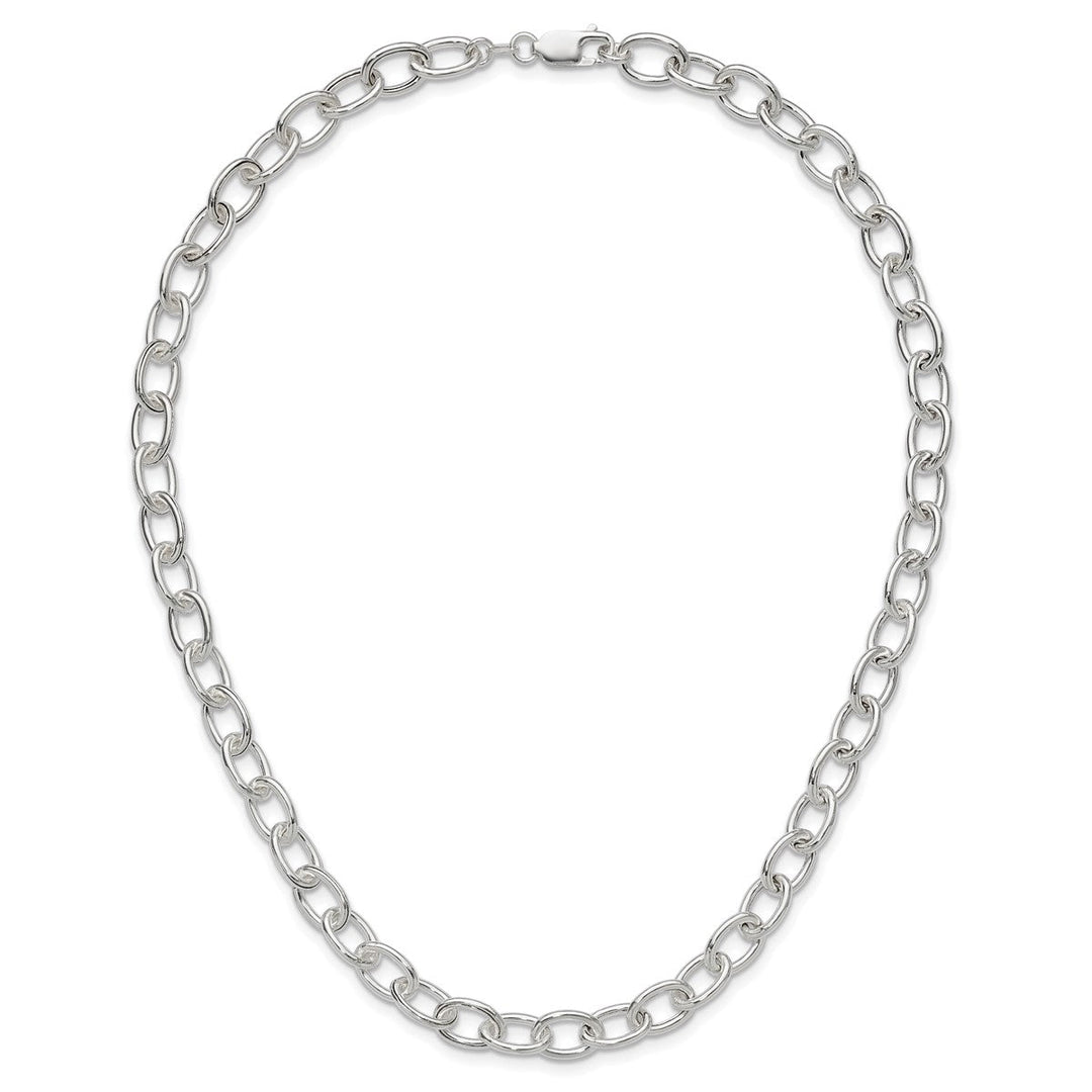 Sterling Silver 8mm Cable Necklace, 18