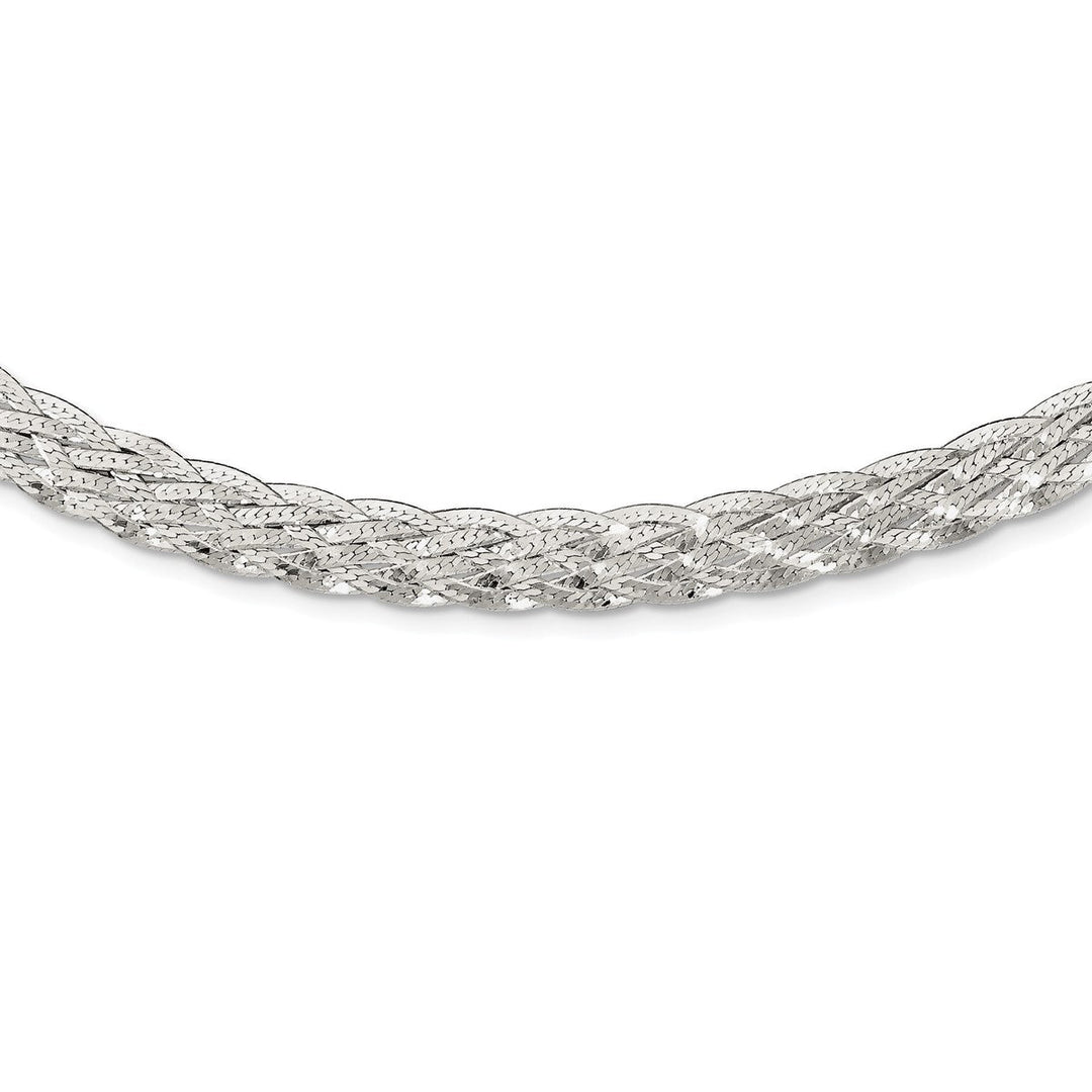 Sterling Silver 8mm Fancy Necklace, 18"