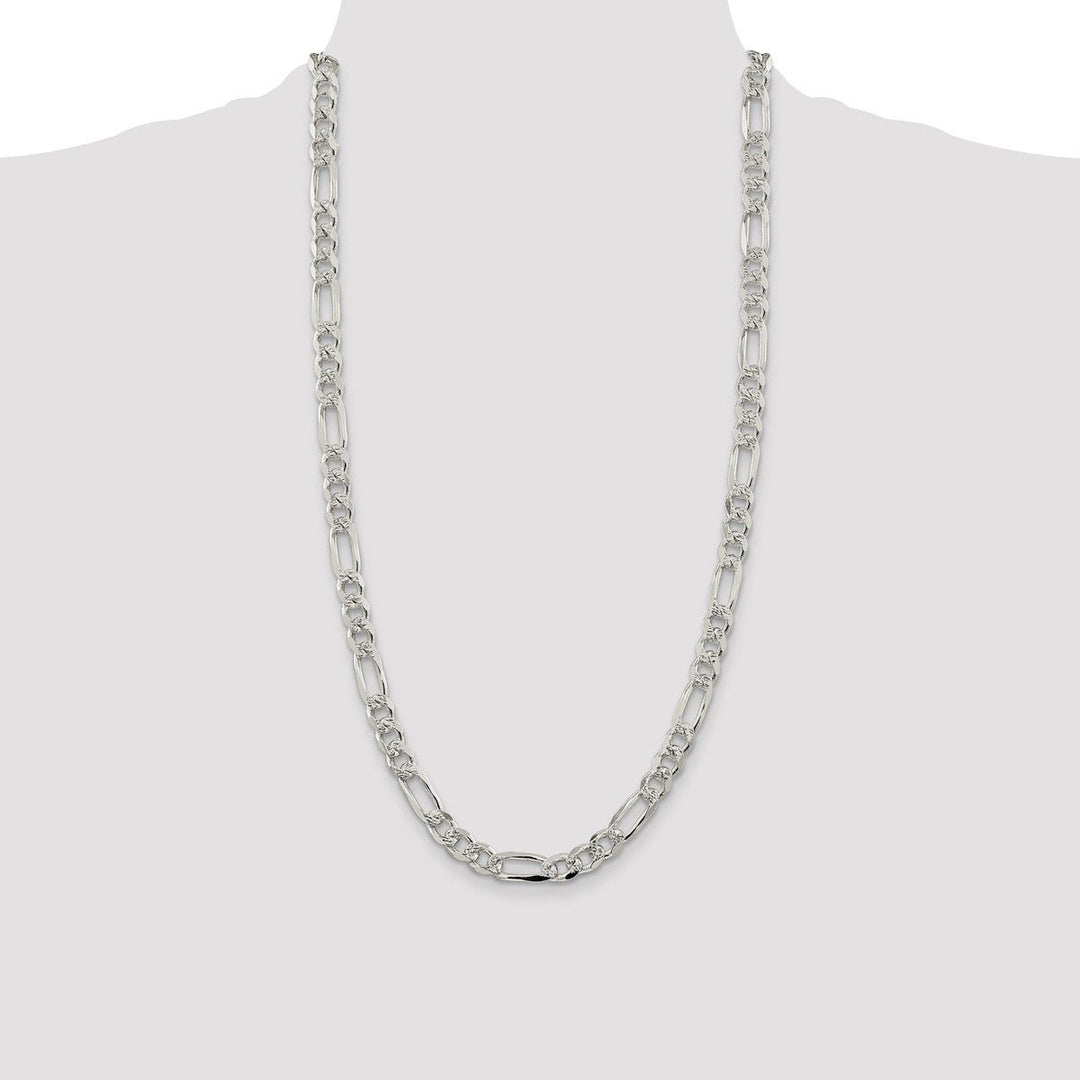 Sterling Silver 8mm Figaro Chain, 28