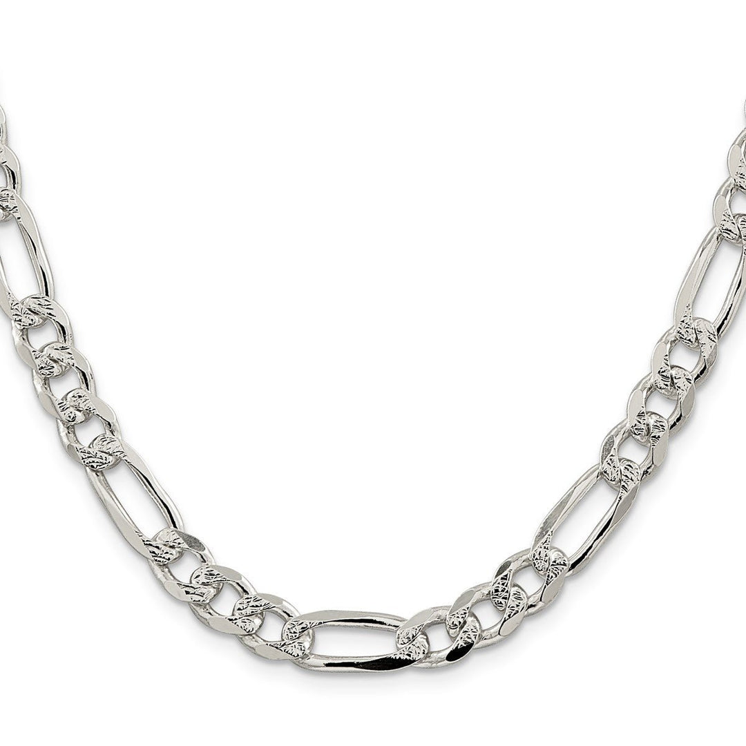 Sterling Silver 8mm Figaro Chain, 28