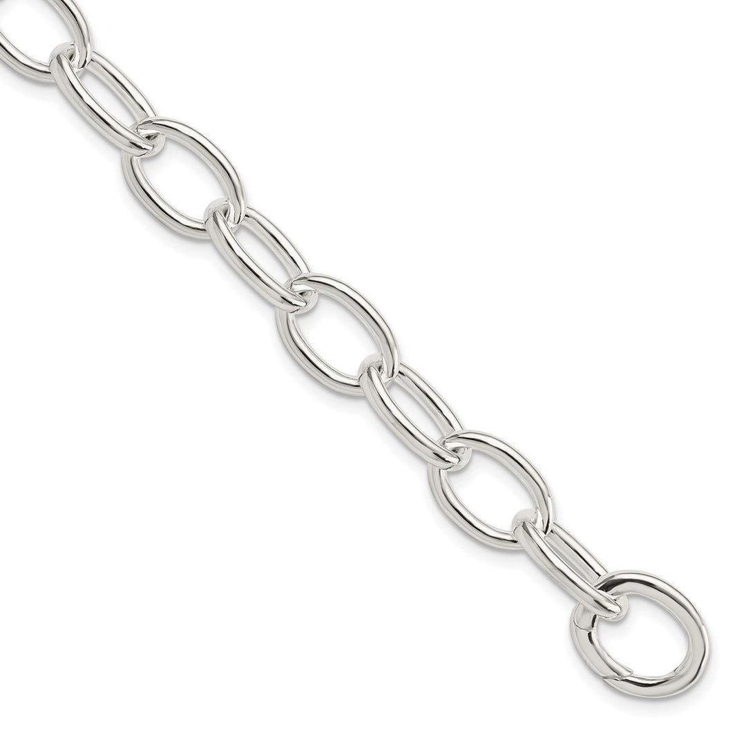 Sterling Silver 9.15mm Link, Other Bracelet, 7"