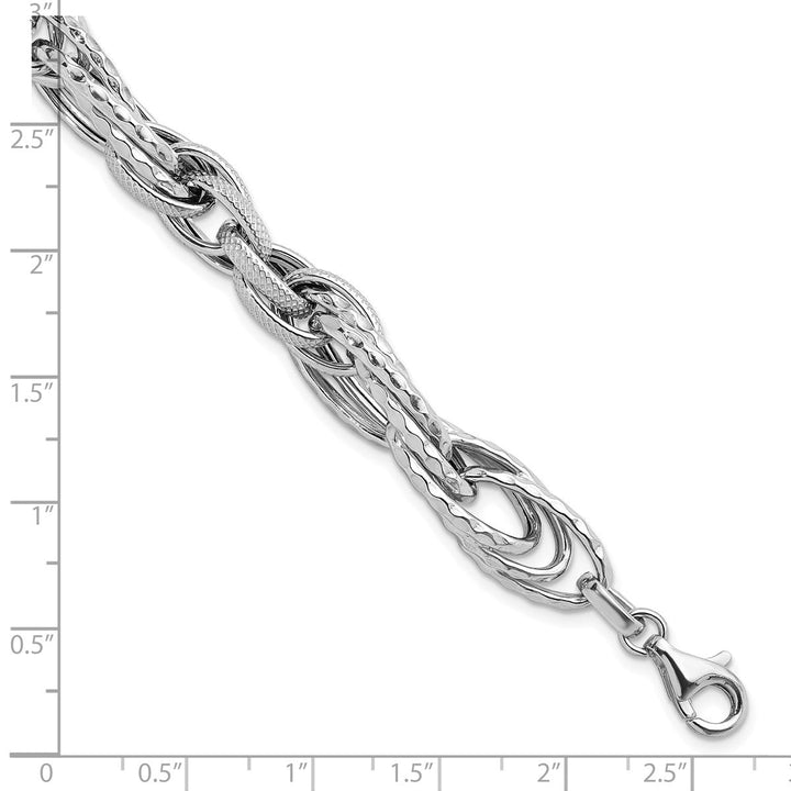 Sterling Silver 9.25 to 11 mm (range) Link, Other Bracelet, 7.75" - Bracelet - Design Jewellers Edmonton