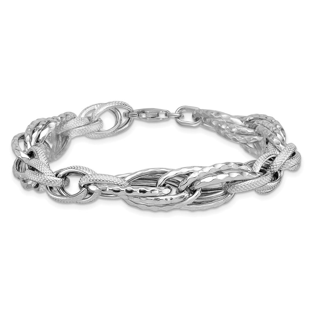 Sterling Silver 9.25 to 11 mm (range) Link, Other Bracelet, 7.75