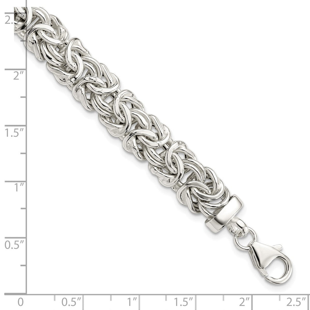 Sterling Silver 9.43mm Byzantine Bracelets, 7
