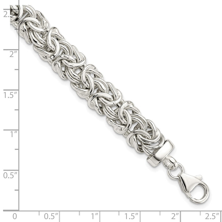 Sterling Silver 9.43mm Byzantine Bracelets, 7" - Chain - Design Jewellers Edmonton