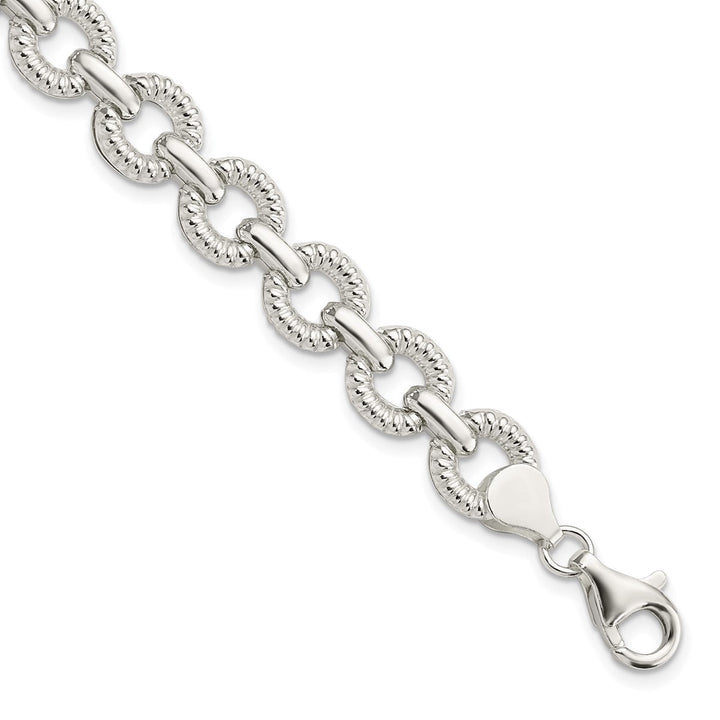 Sterling Silver 9.75mm Open Link Bracelet, 7.5" - Bracelet - Design Jewellers Edmonton