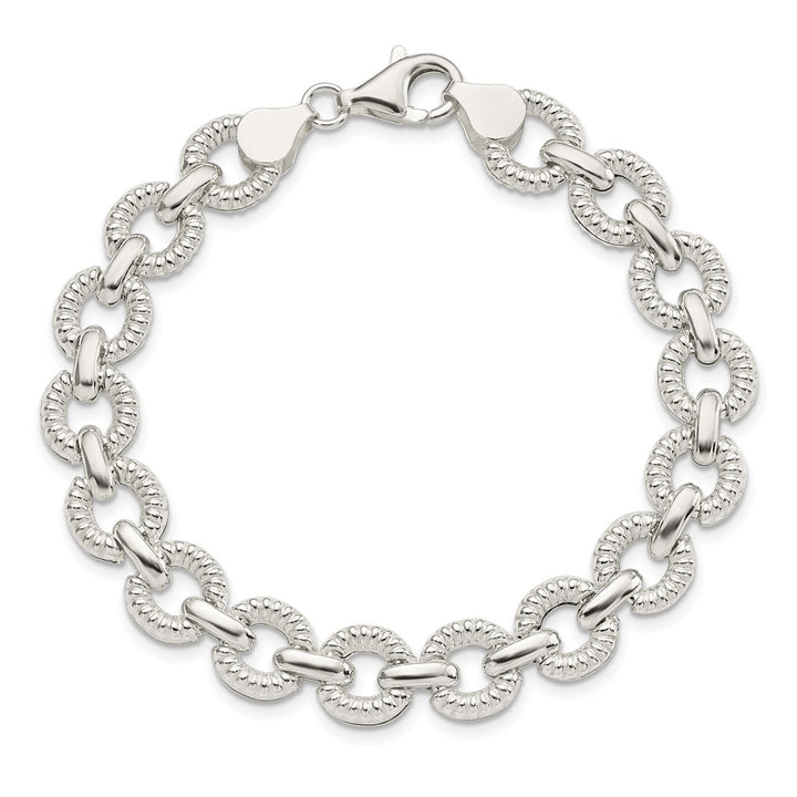 Sterling Silver 9.75mm Open Link Bracelet, 7.5" - Bracelet - Design Jewellers Edmonton
