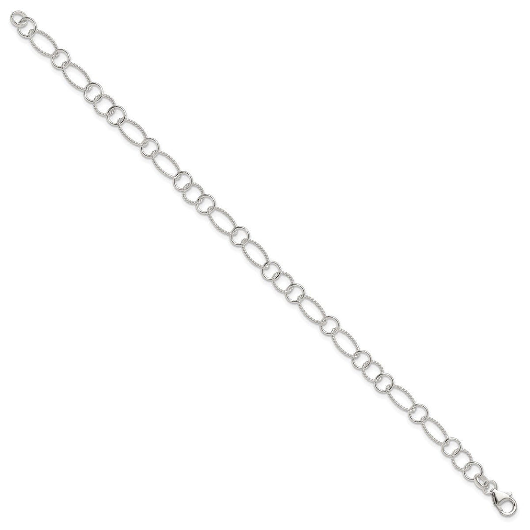 Sterling Silver 9mm Cable Anklet, 10