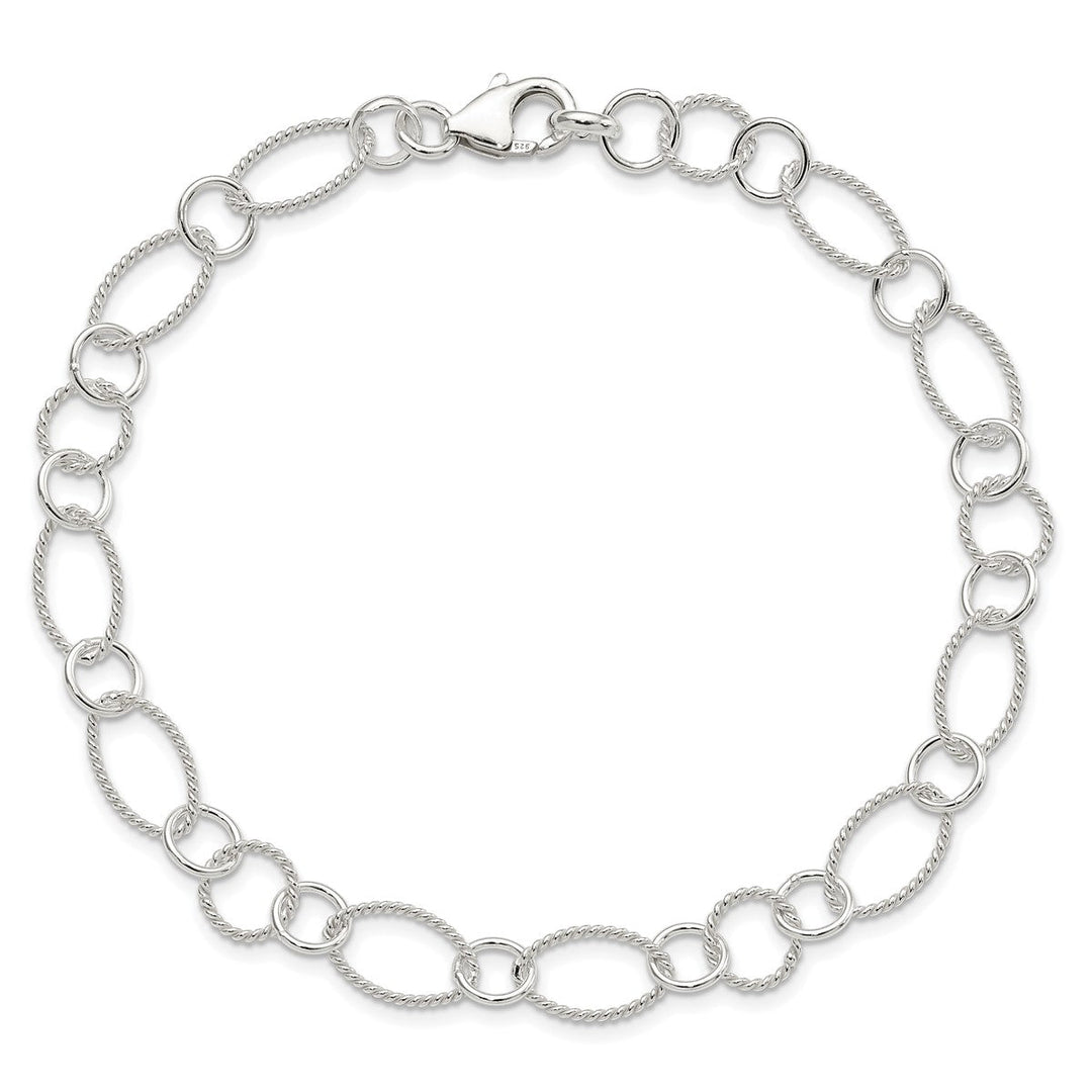 Sterling Silver 9mm Cable Anklet, 10