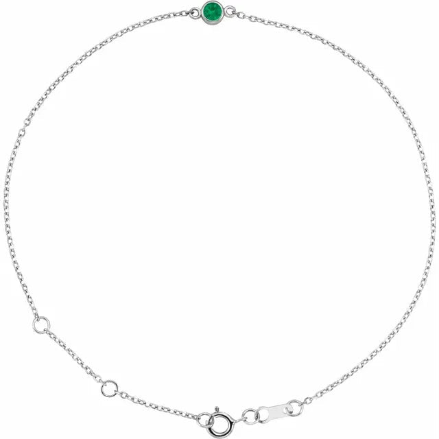 Sterling Silver Adjustable Bezel - Set Gemstone Bracelet - Silver Bracelet - Design Jewellers Edmonton