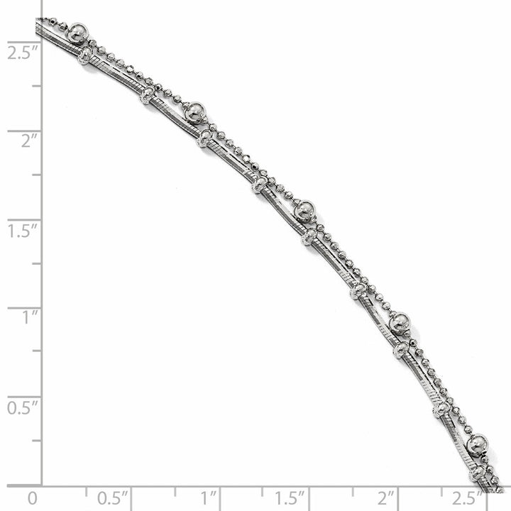 Sterling Silver Ball (Beaded) Anklet, 9" - Anklet - Design Jewellers Edmonton