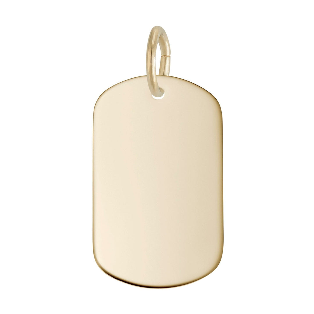 Sterling Silver Engravable Dog Tag Pendant - Initial Necklace or Pendant - Design Jewellers Edmonton