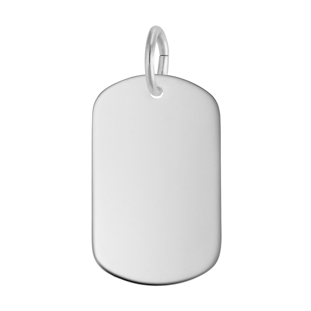 Sterling Silver Engravable Dog Tag Pendant
