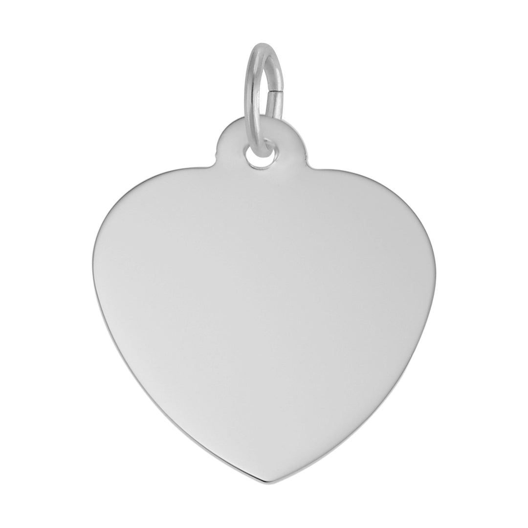 Sterling Silver Engravable Heart Pendant