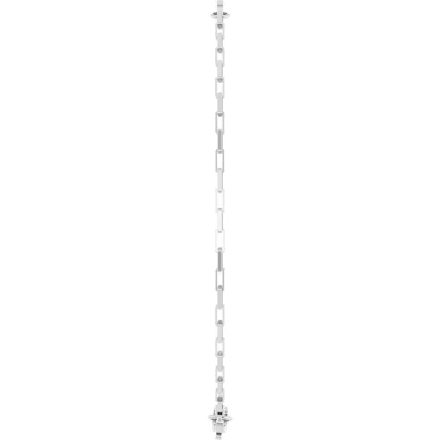 Sterling Silver Engravable Paperclip Link Bracelet 7 Inch - Silver Bracelet - Design Jewellers Edmonton