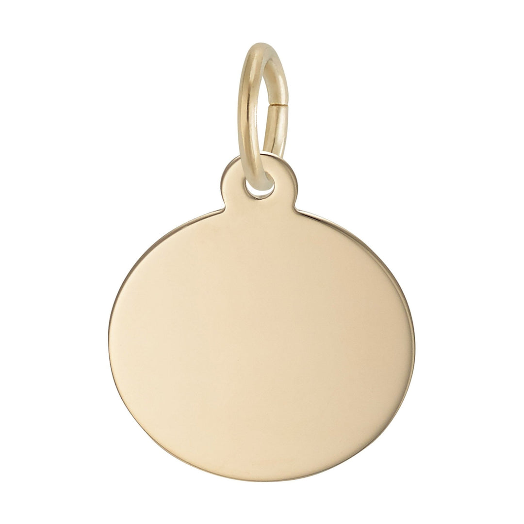 Sterling Silver Engravable Round Disc Pendant - Initial Necklace or Pendant - Design Jewellers Edmonton