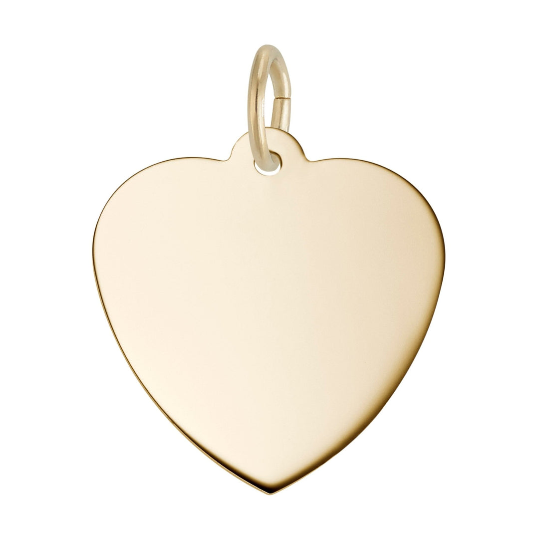 Sterling Silver Engravable Small Heart Pendant - Initial Necklace or Pendant - Design Jewellers Edmonton
