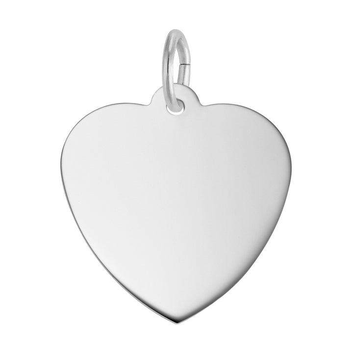 Sterling Silver Engravable Small Heart Pendant - Initial Necklace or Pendant - Design Jewellers Edmonton