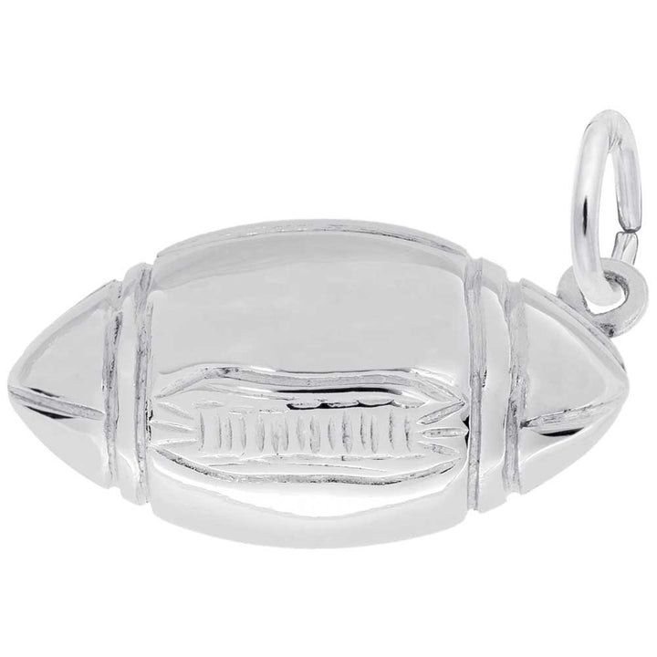 Sterling Silver Football Charm Pendant - Initial Necklace or Pendant - Design Jewellers Edmonton