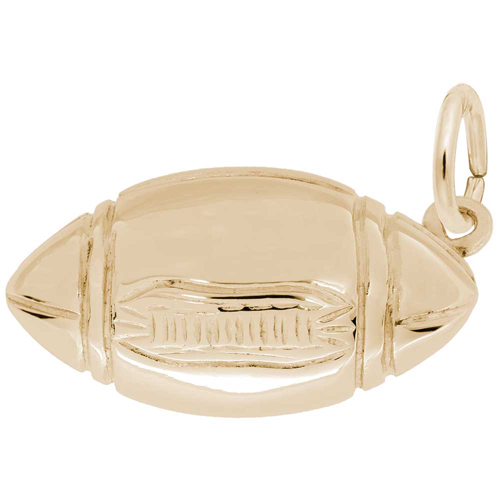 Sterling Silver Football Charm Pendant - Initial Necklace or Pendant - Design Jewellers Edmonton