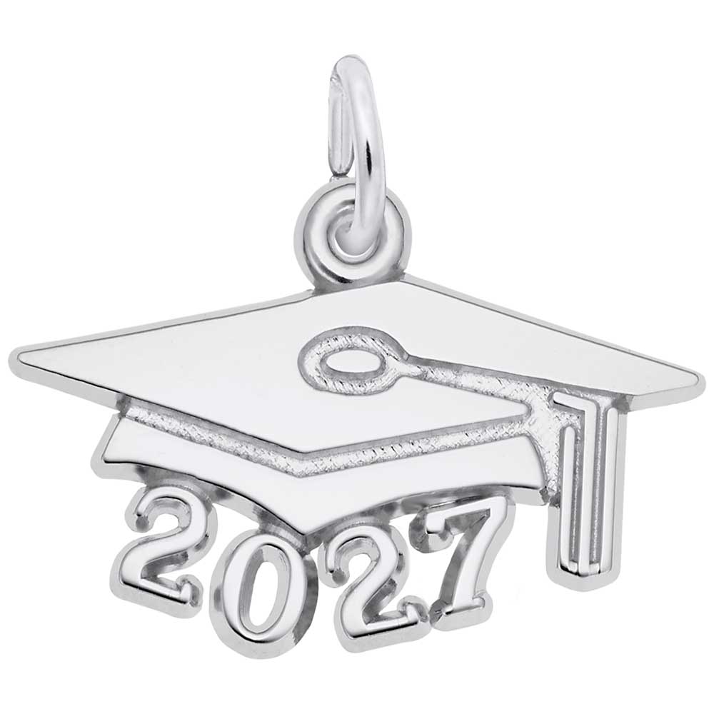 Sterling Silver Graduation Cap Pendant