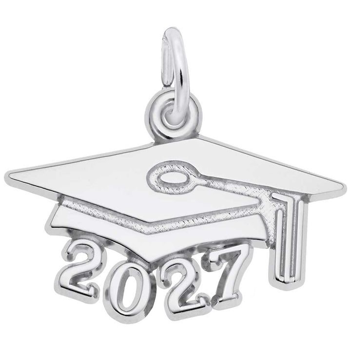 Sterling Silver Graduation Cap Pendant - Initial Necklace or Pendant - Design Jewellers Edmonton