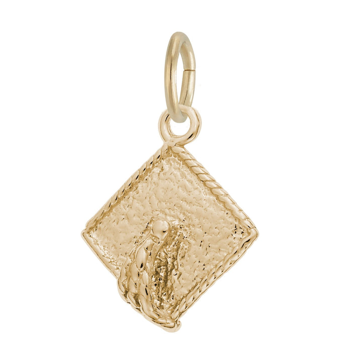 Sterling Silver Rope - Edge Graduation Cap Pendant - Initial Necklace or Pendant - Design Jewellers Edmonton