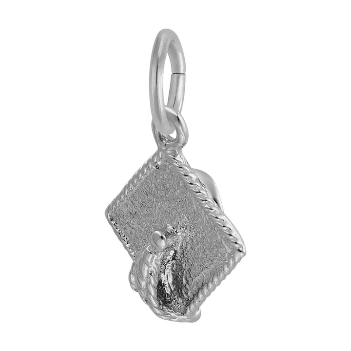 Sterling Silver Rope - Edge Graduation Cap Pendant - Initial Necklace or Pendant - Design Jewellers Edmonton