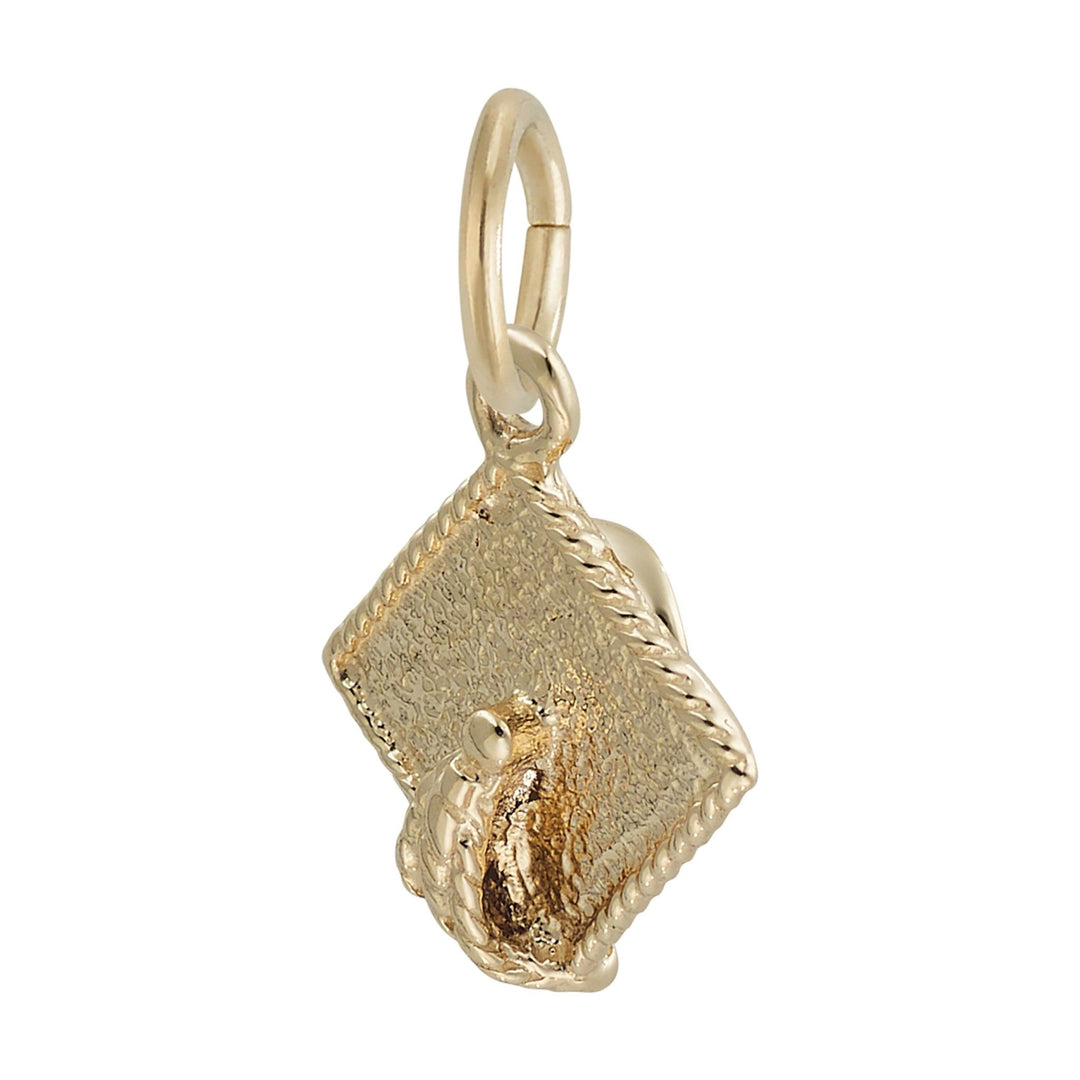 Sterling Silver Rope - Edge Graduation Cap Pendant - Initial Necklace or Pendant - Design Jewellers Edmonton