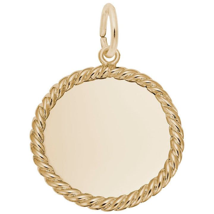 Sterling Silver Rope - Edge Round Disc Pendant - Initial Necklace or Pendant - Design Jewellers Edmonton