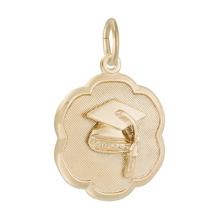 Sterling Silver Scalloped Graduation Cap Pendant - Initial Necklace or Pendant - Design Jewellers Edmonton
